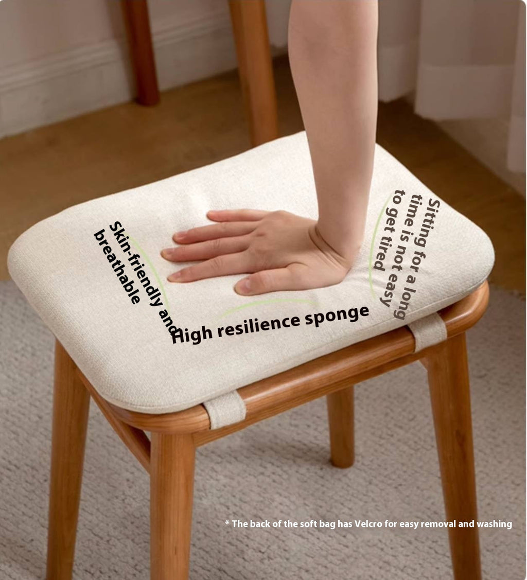 Black Walnut, Oak, Cherry, Rubberwood, Sandalwood Solid Wood Dressing Stool