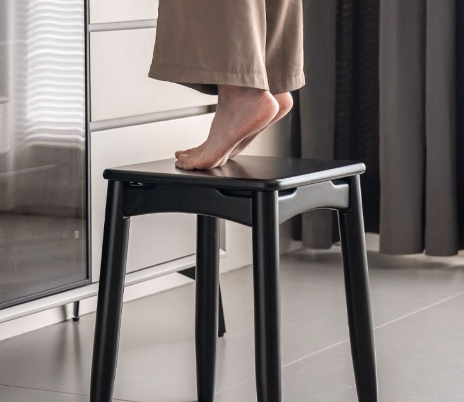 Solid Rubberwood Square Stools