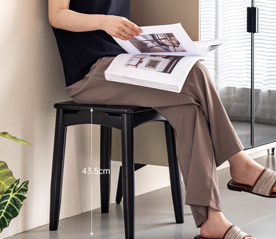 Solid Rubberwood Square Stools