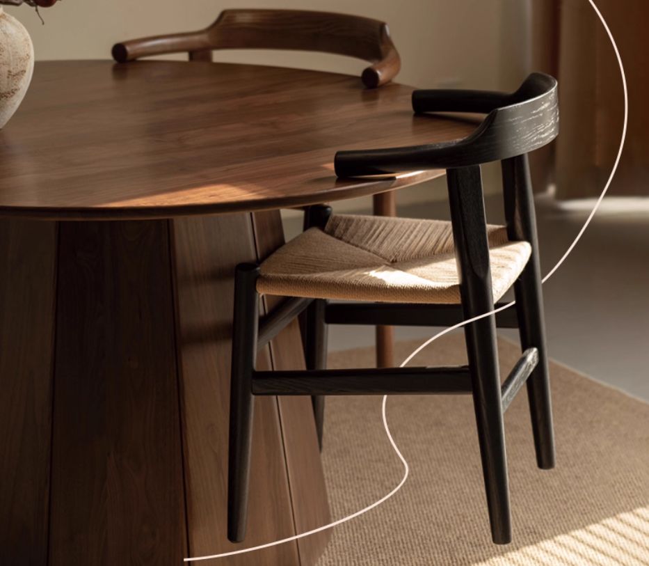 Ash Solid Wood Retro Dining Chair