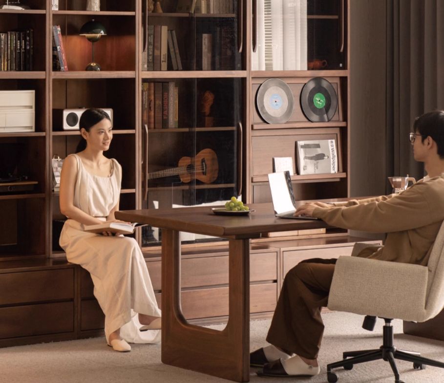 Sandalwood Solid Wood Combination Bookcase