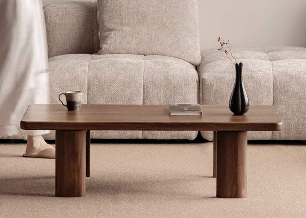 Black Walnut Solid Wood Wabi-Sabi Style Tea Table