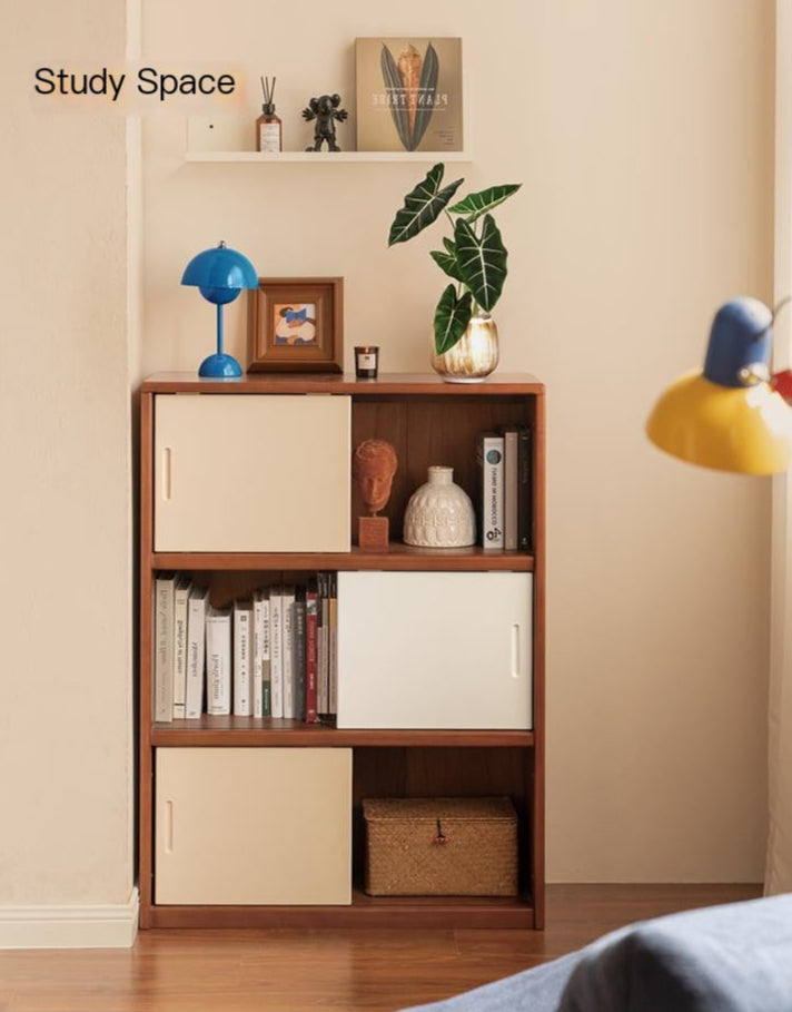 Poplar Solid Wood Bauhaus Side Cabinet