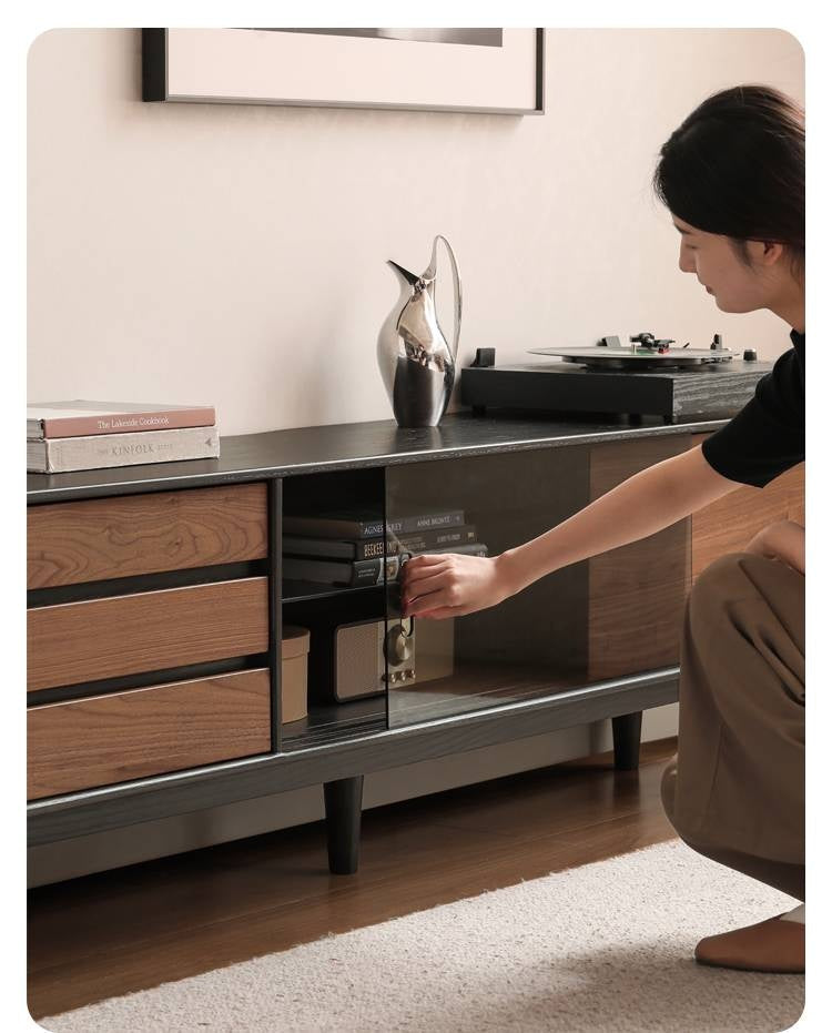 Oak Solid Wood Ancient Style Wood TV Stand