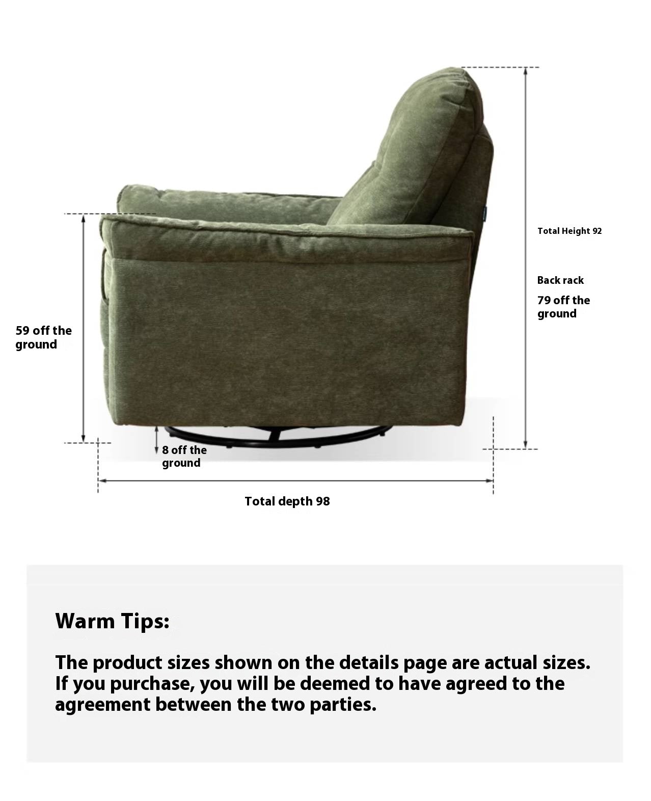 Fabric Modern Style Rocking Armchair