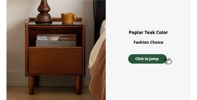 Ash, Cherry, Black walnut, Poplar, Solid Rubberwood Modern Nightstand.