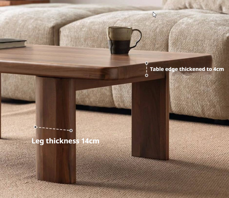 Black Walnut Solid Wood Wabi-Sabi Style Tea Table