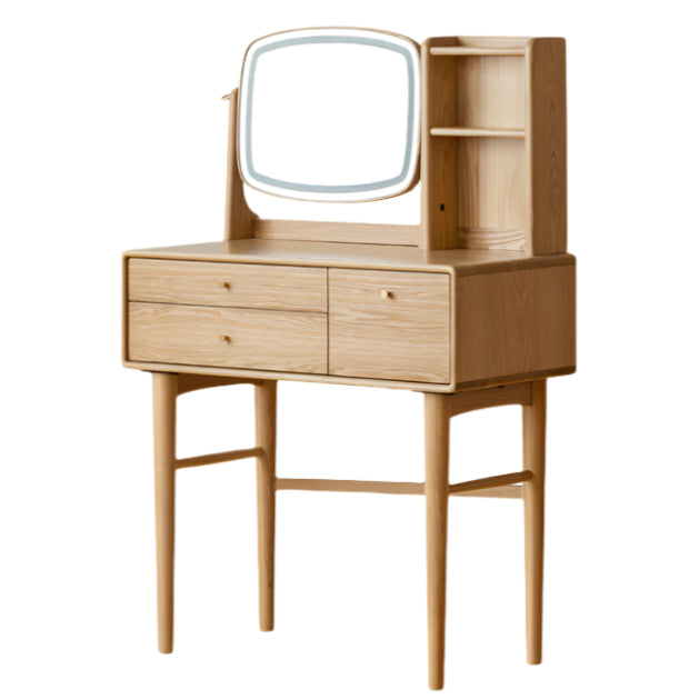 Ash Solid Wood Modern Style Dressing Table Multi Functional