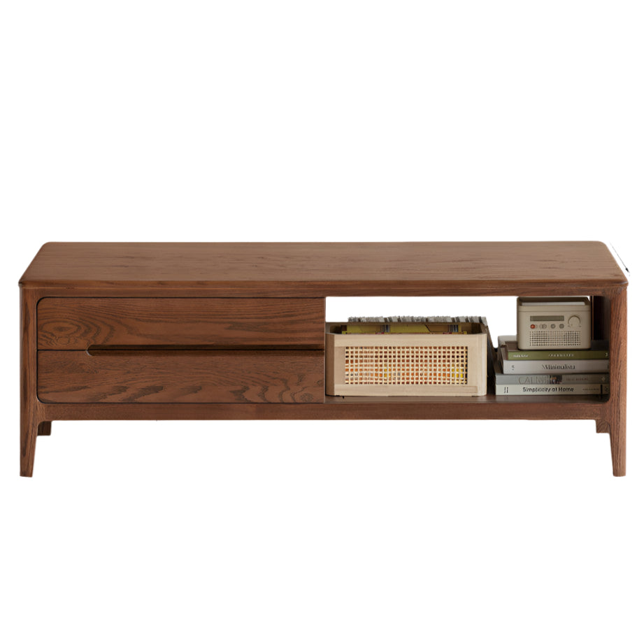 Solid Rubberwood, Oak Solid Wood Nordic Coffee Table