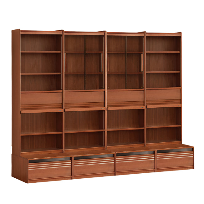 Poplar Solid Wood Antique Style Bookshelf Combination