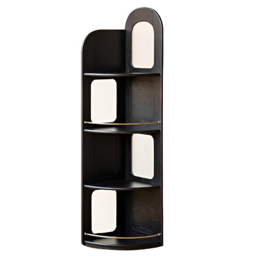 Oak Solid Wood Bauhaus Style Wall Mounted Corner Bookshelf