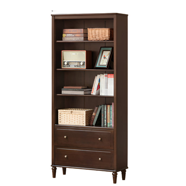 Poplar, Black Walnut Solid Wood American Style Bookcase