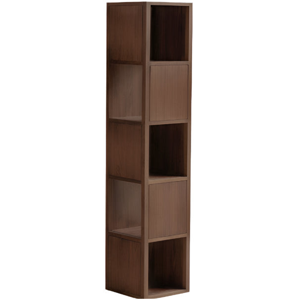 Black Walnut, Oak Solid Wood Corner Bookshelf