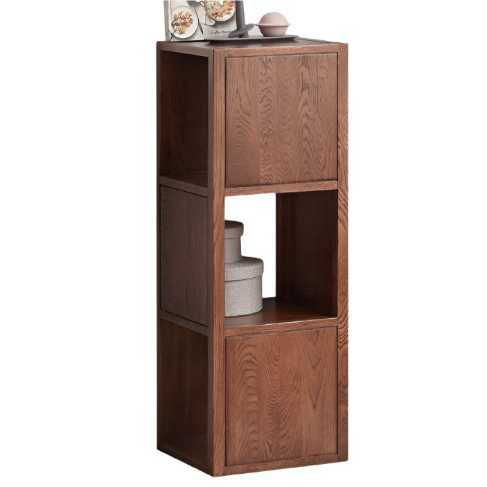 Black Walnut, Oak Solid Wood Corner Bookshelf