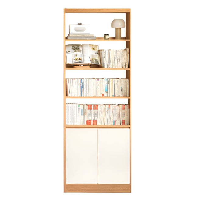 Oak Solid Wood Cream Style Bookcase