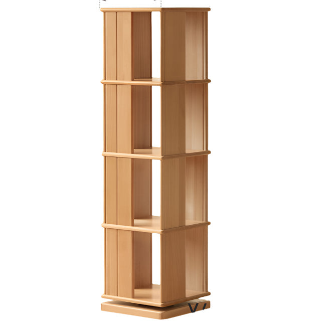 Beech Solid Wood Rotating Bookshelf