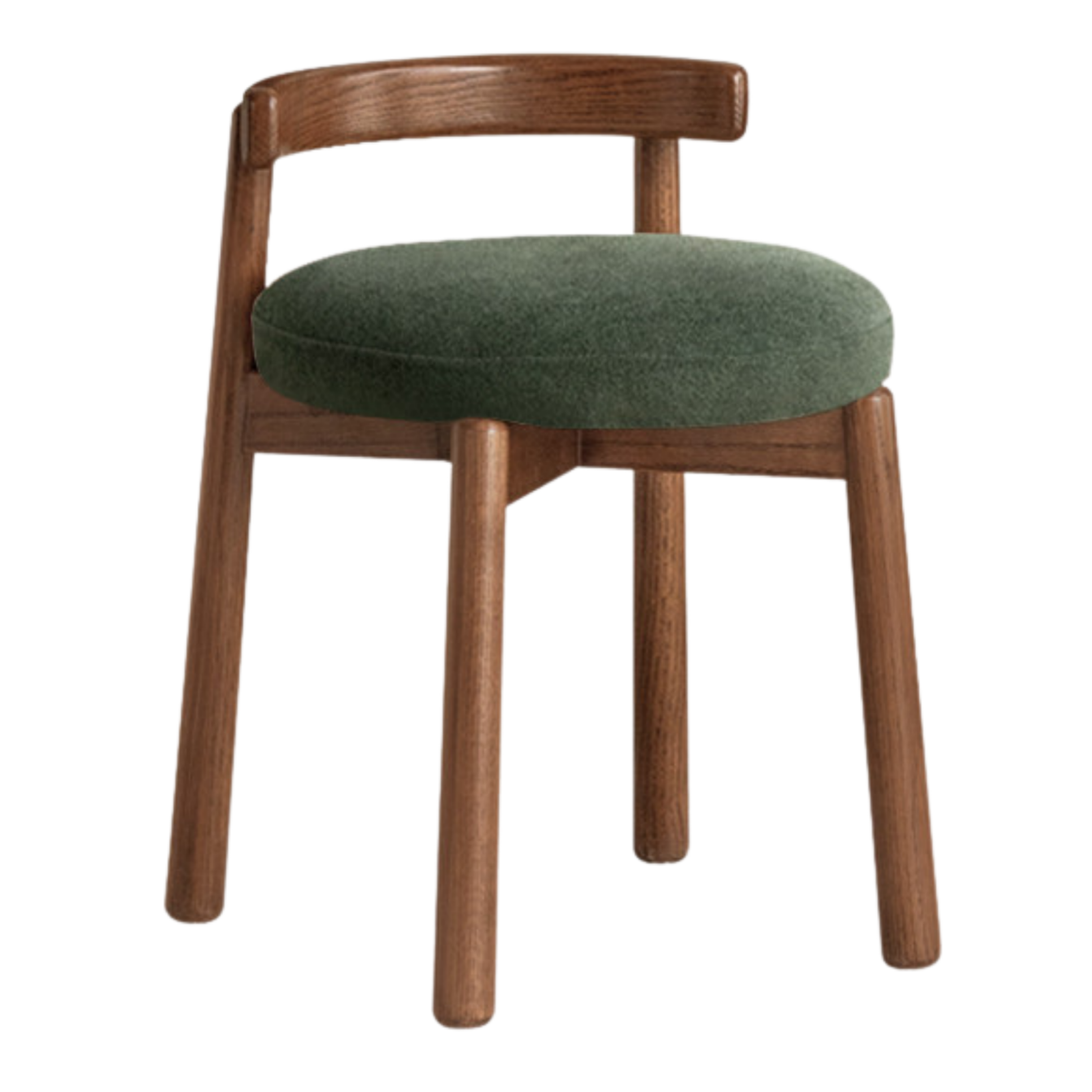 Black Walnut, Oak Solid Wood, Solid RubberWood Makeup Stool