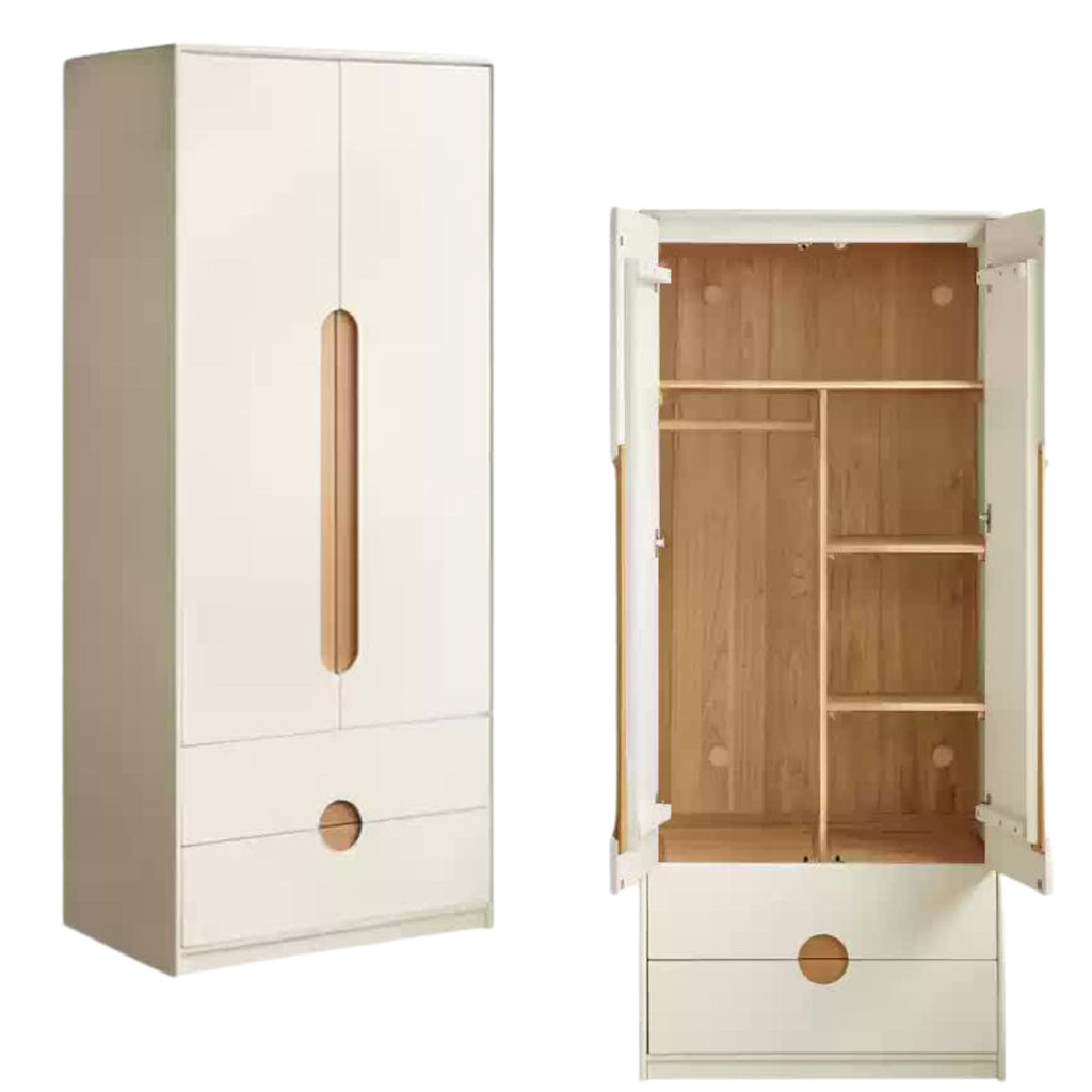 Solid Rubberwood, Beech Solid Wood Children's Wardrobe
