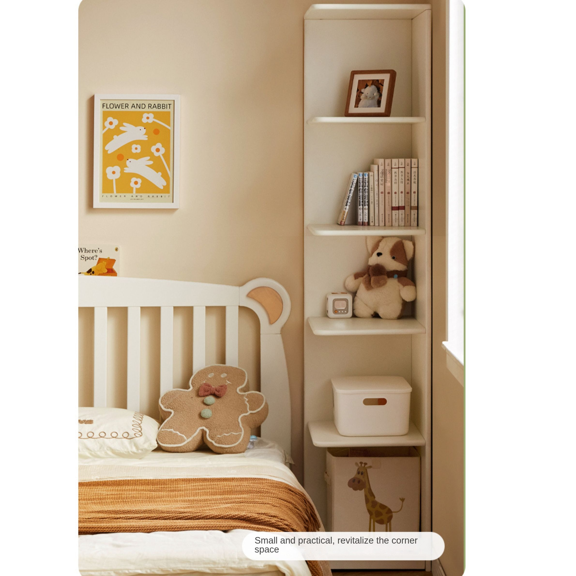 Solid Rubberwood, Beech Solid Wood Children's Wardrobe