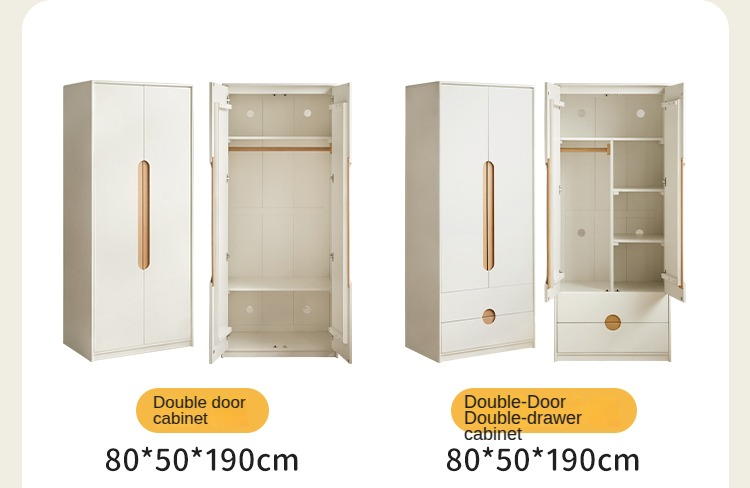 Solid Rubberwood, Beech Solid Wood Children's Wardrobe