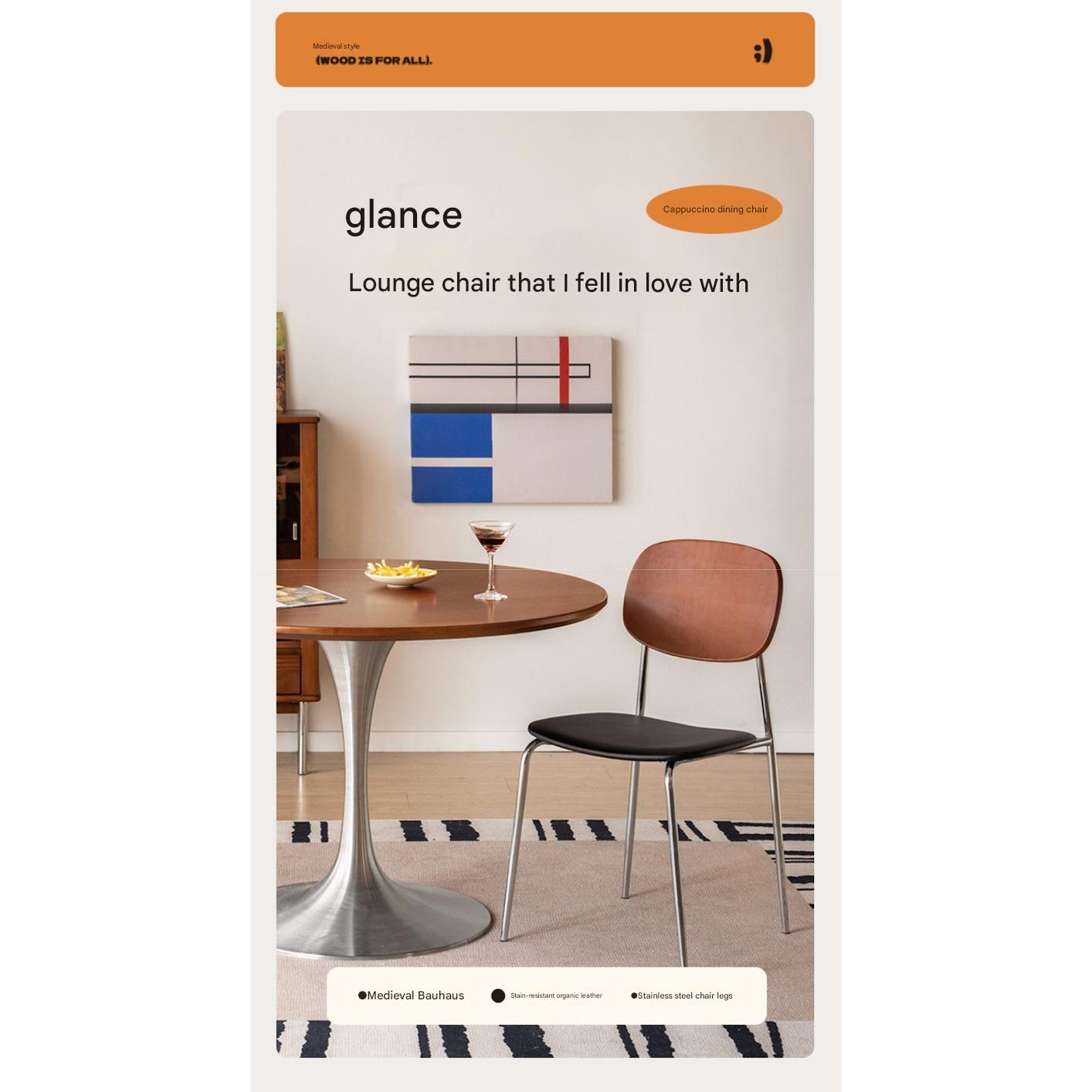 Beech Solid Wood Middle-Ancient Style Dining Chair