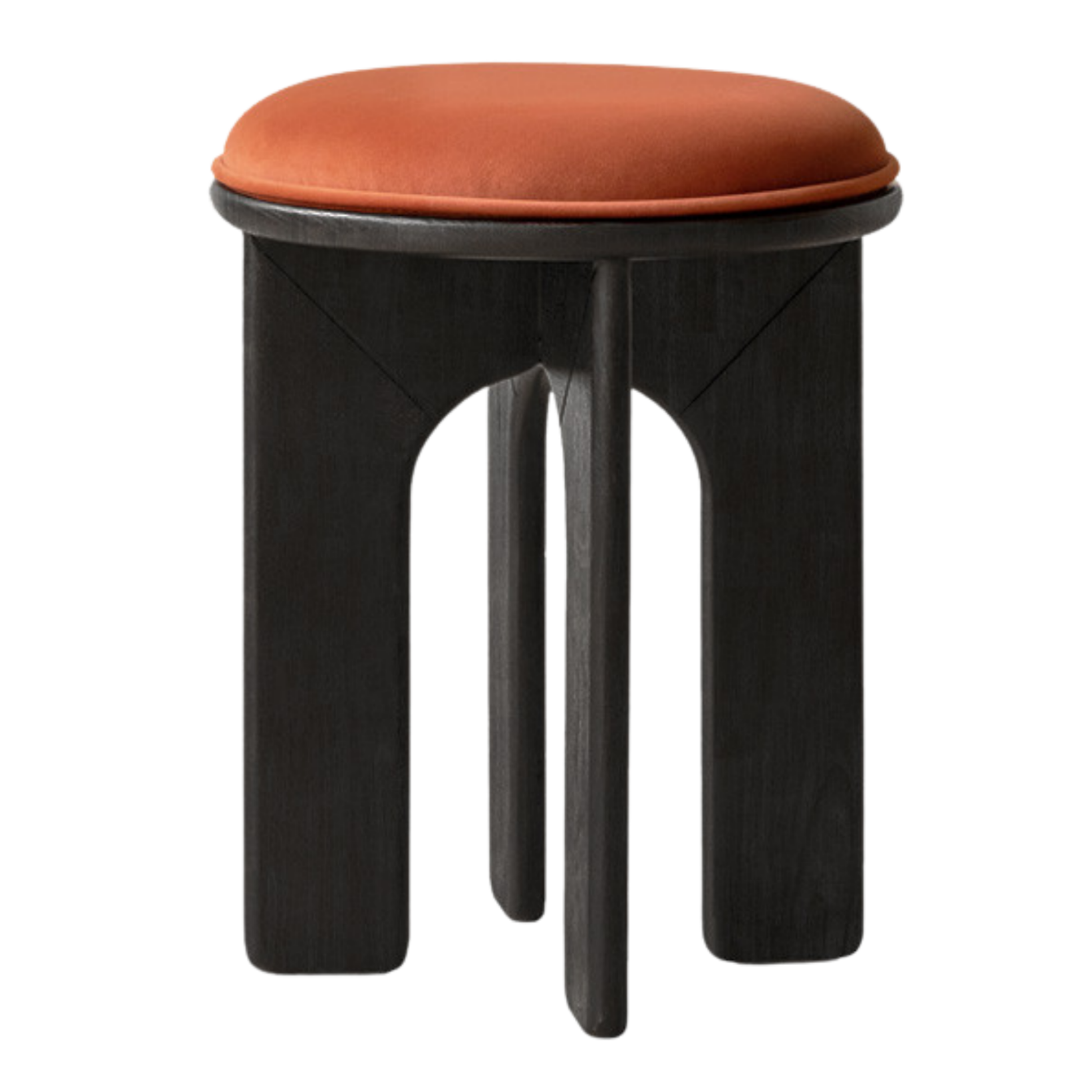 Oak, Beech Solid Wood, Solid RubberWood French Retro Round Stool