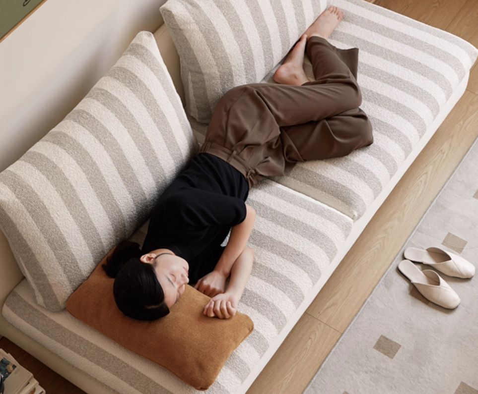 Beech, Fabric Cotton And Linen Sofa