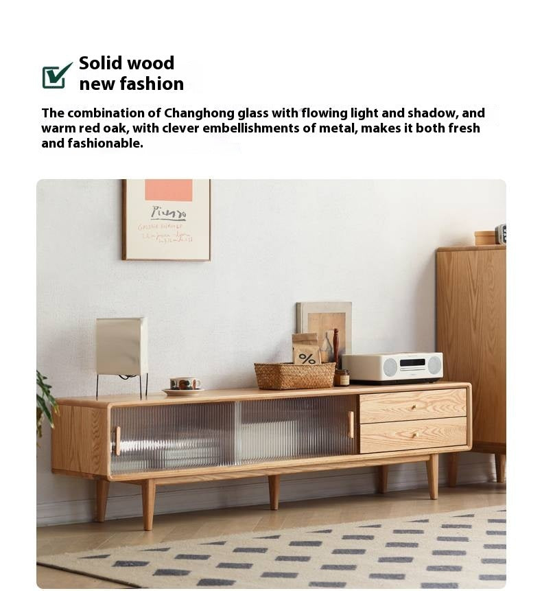 Oak Solid Wood Modern TV Cabinet