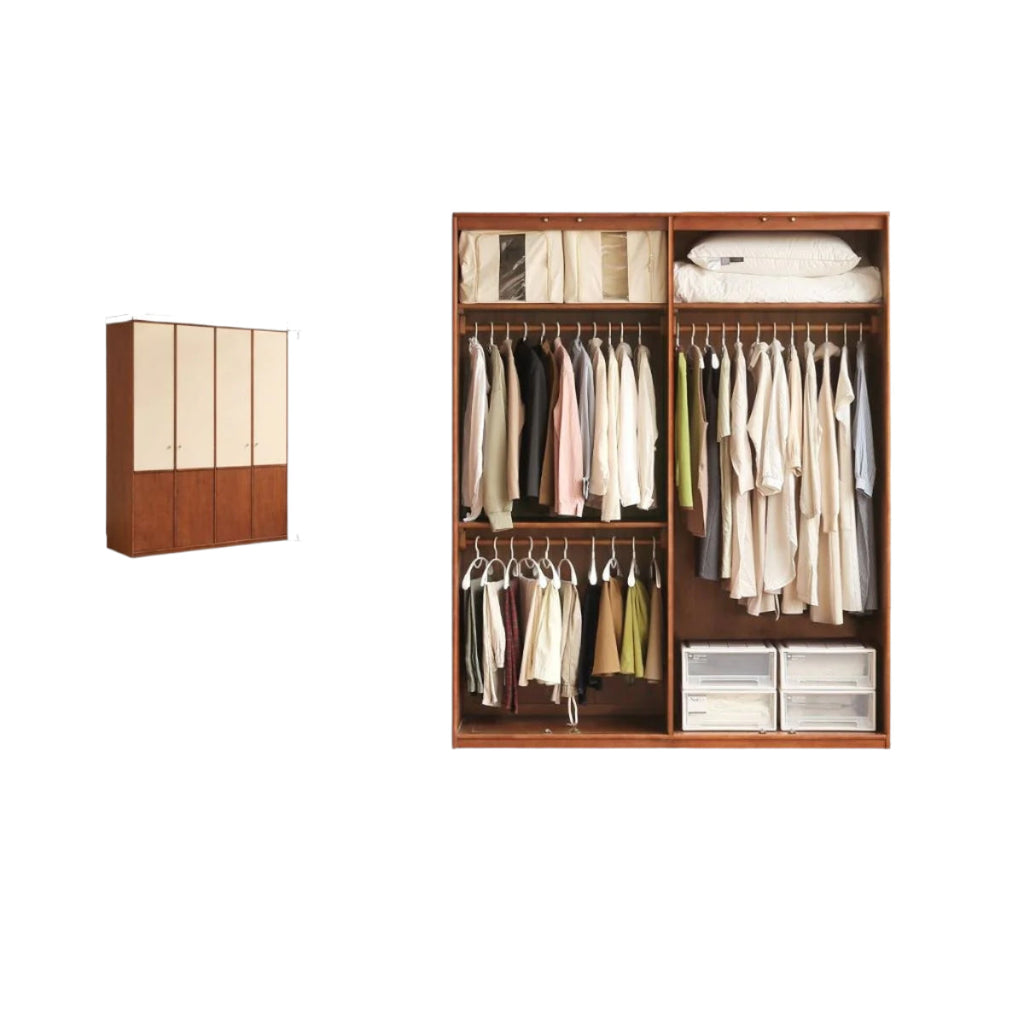 Oak Solid Wood Antique Style Wardrobe.