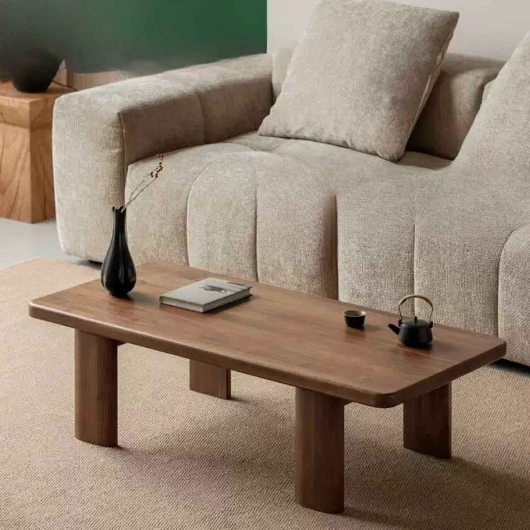 Black Walnut Solid Wood Wabi-Sabi Style Tea Table