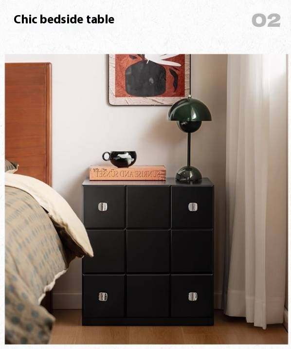 Solid Rubberwood Modern Modular Drawer Cabinet