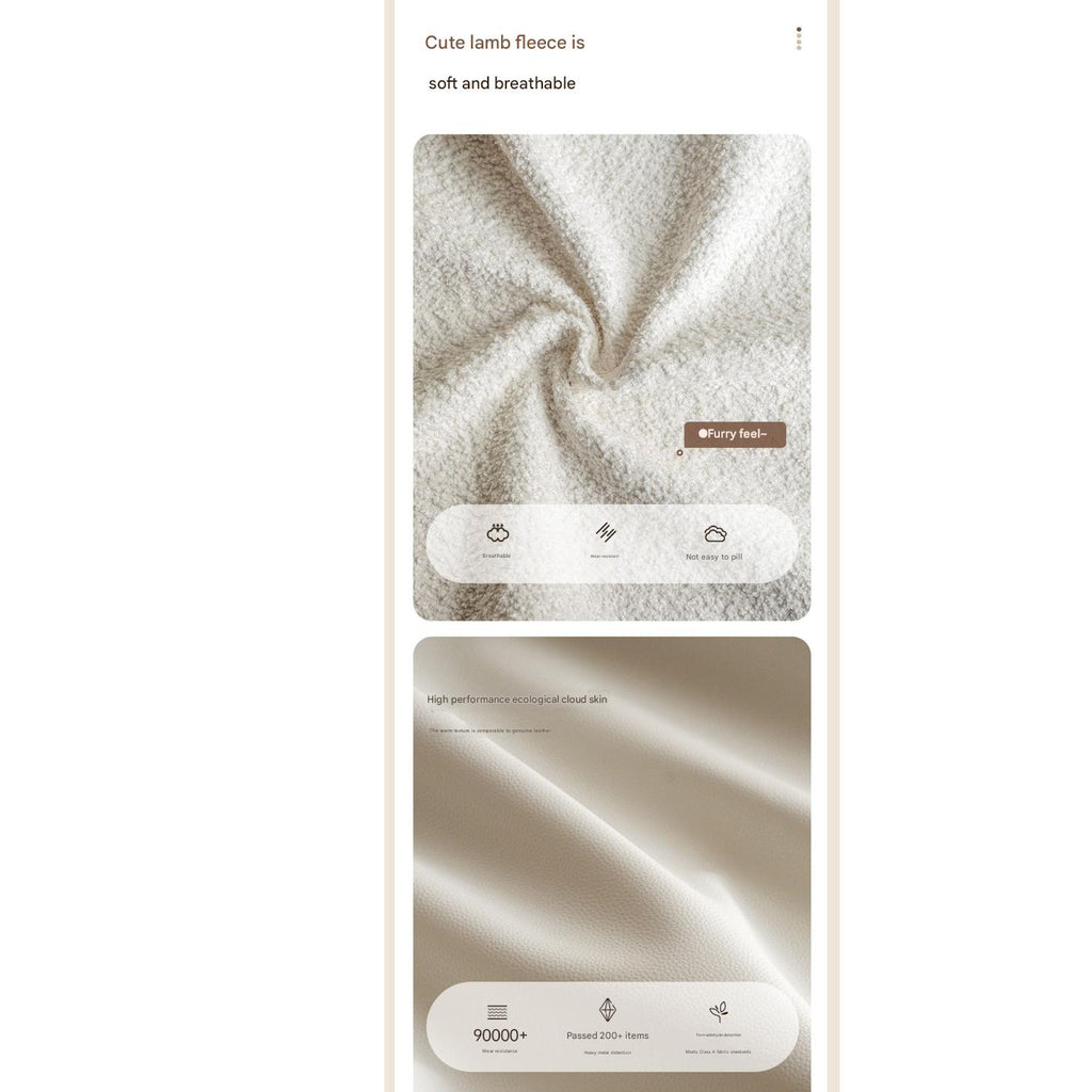 Eco-Leather, Imitation Sheepskin Makeup Stool