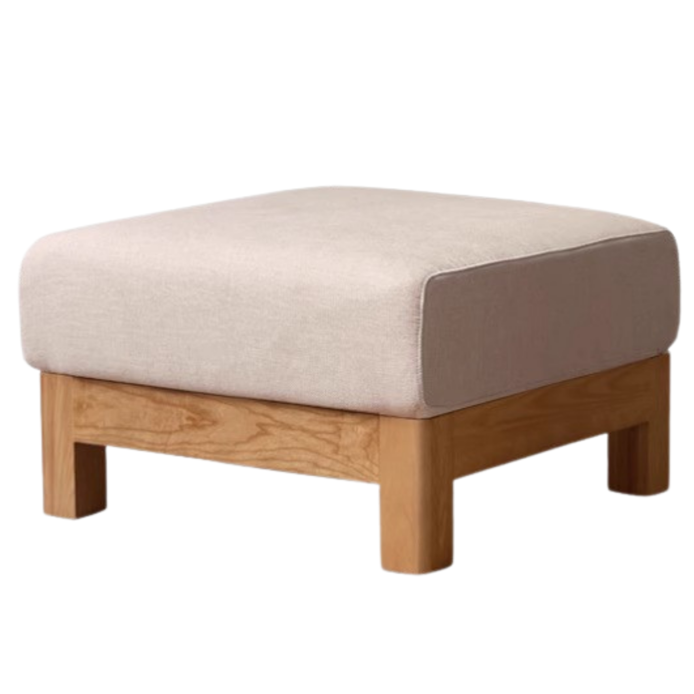 Black Walnut, Oak, Ash, Poplar Solid Wood Footstool Small Fabric Stool