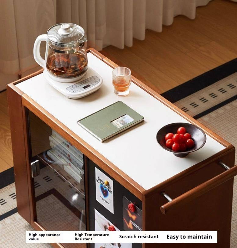 Poplar Solid Wood Middle-Aged Style Side Table