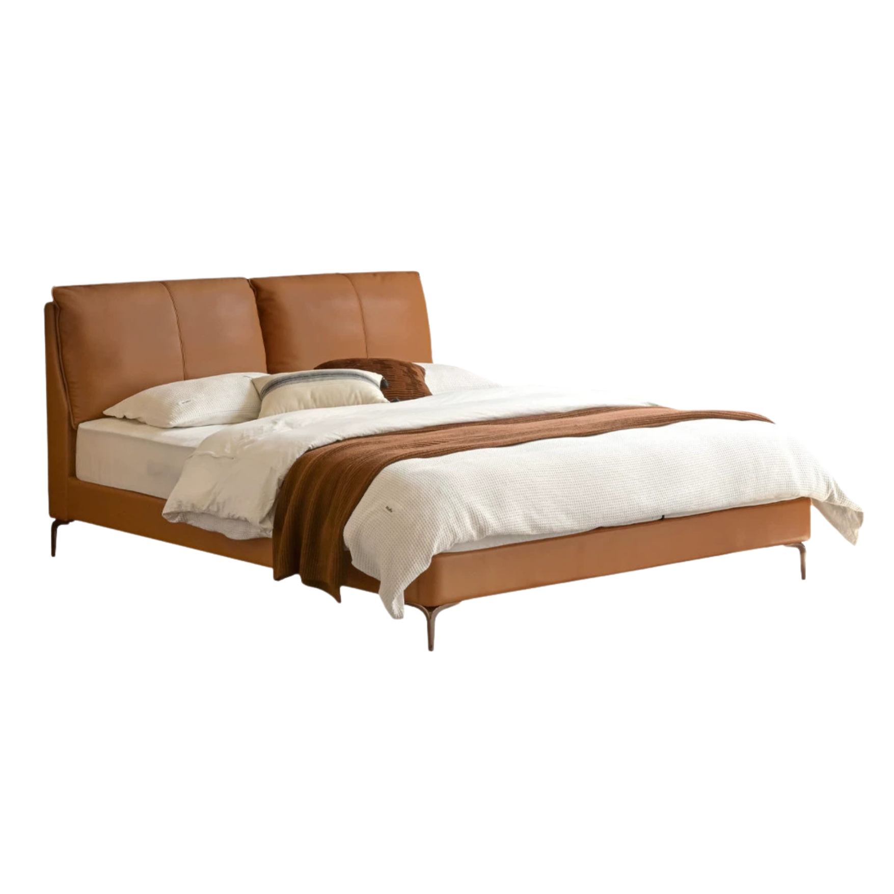 Leather Light Luxury Soft Leaning Bed