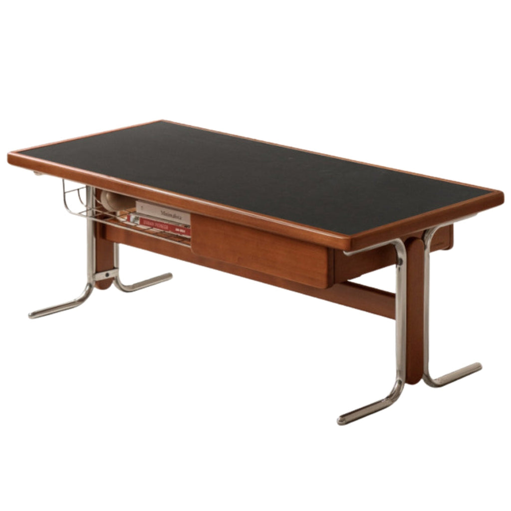 Poplar Solid Wood Ancient Style Rock Plate Tea Table