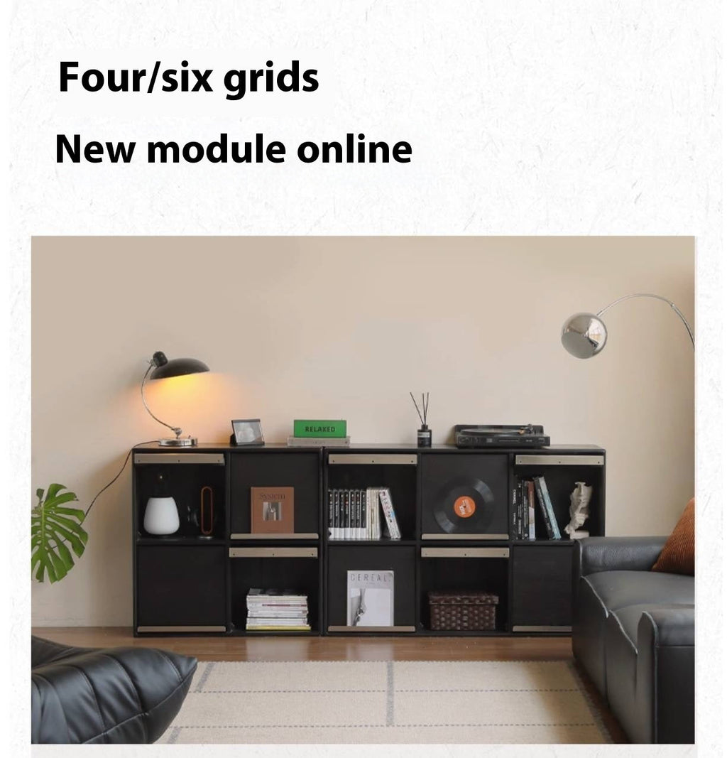 Oak Solid Wood Bauhaus Bookcase Module Combination