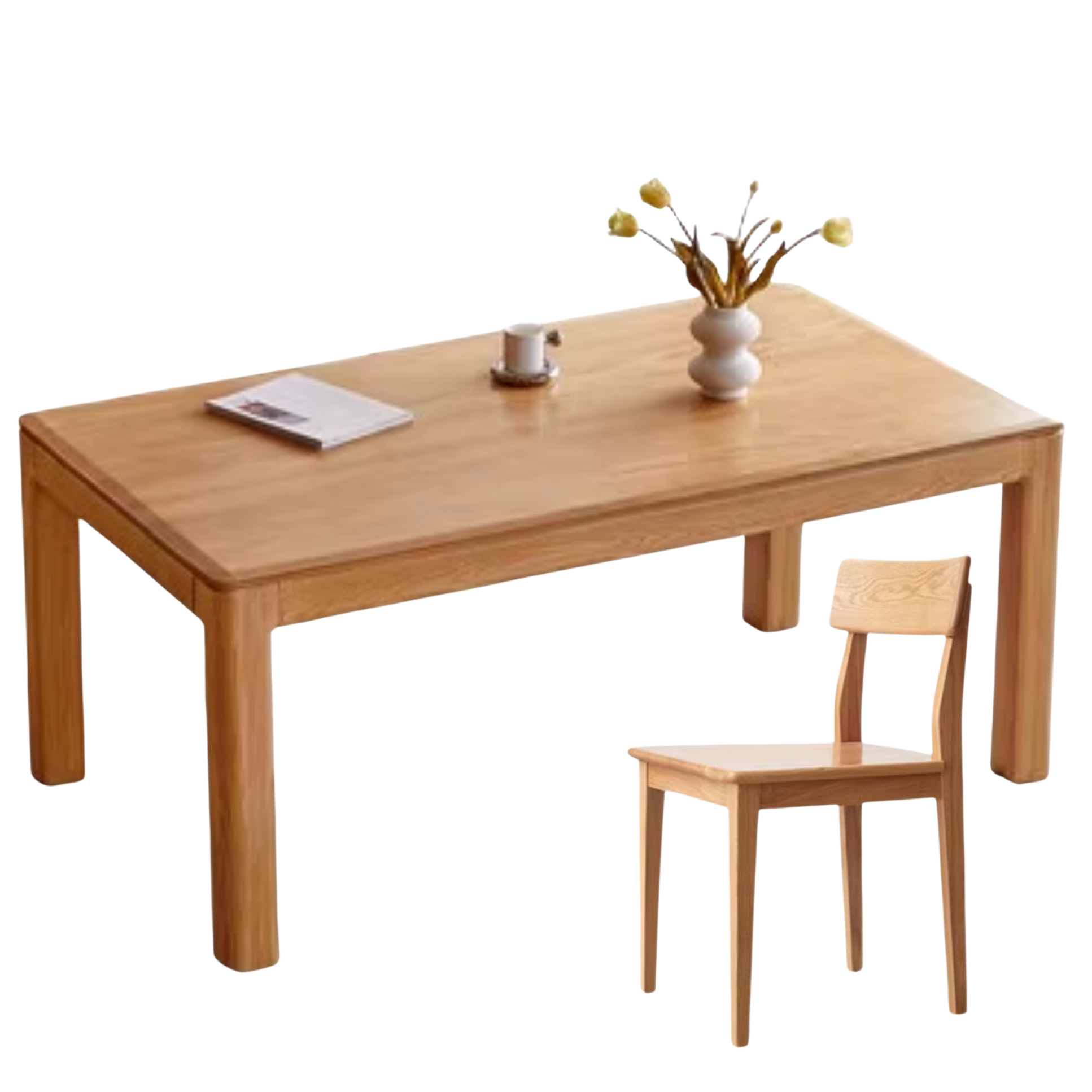 Ash, Oak Solid Wood Long Dining Table