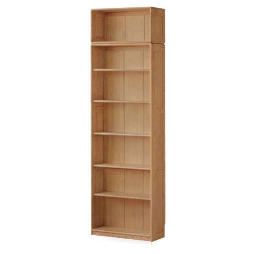 Oak Solid Wood Bookcase Storage Style Floor High