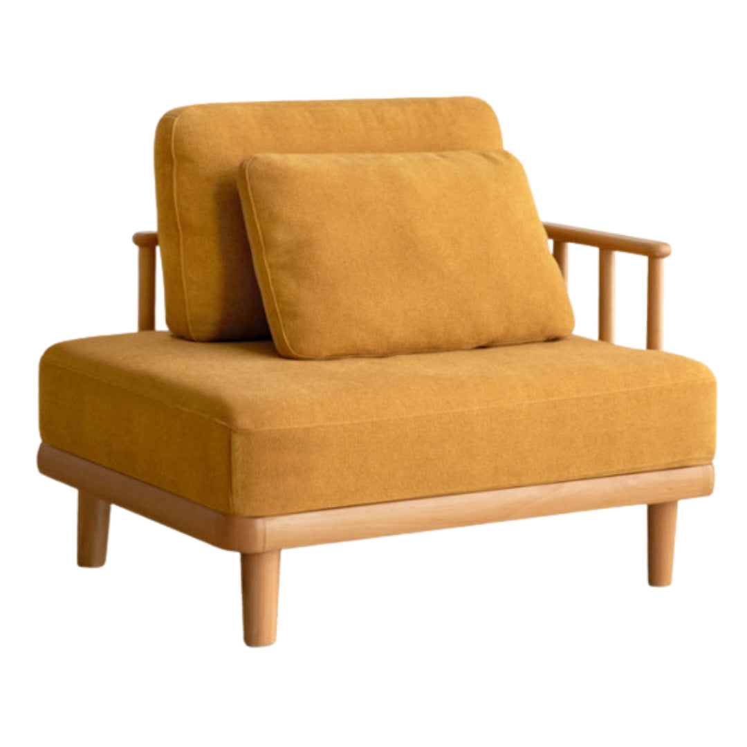 Beech Solid Wood Fabric Sofa Free Combination