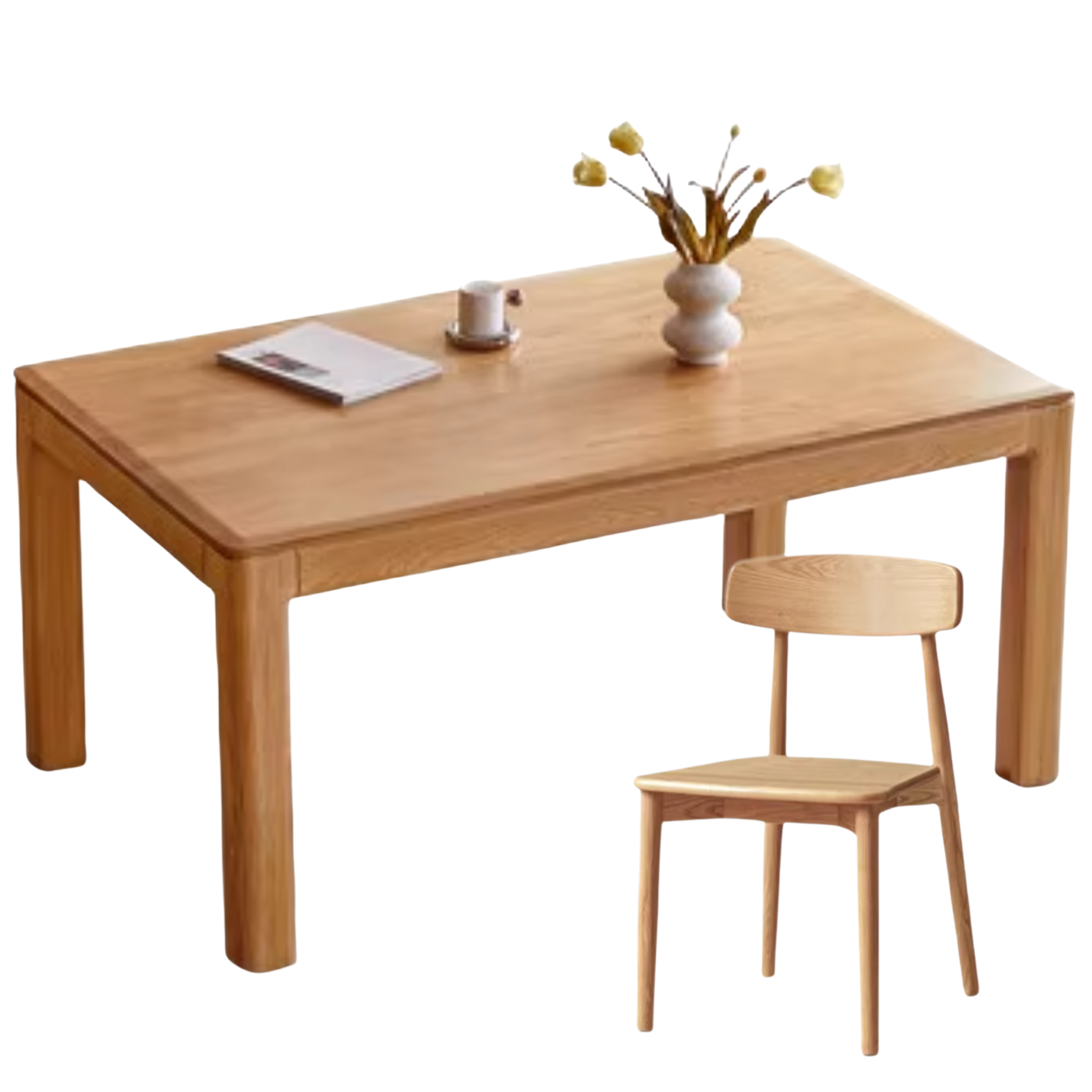 Ash, Oak Solid Wood Long Dining Table
