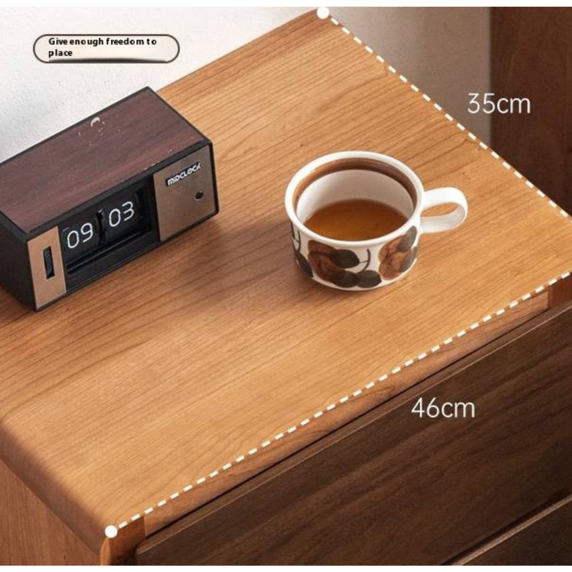 Black Walnut, Cherry Solid Wood Nightstand