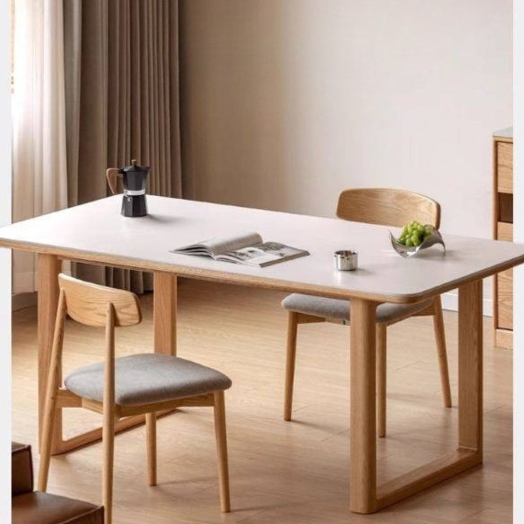 Ash, Oak Solid Wood Rock Board Dining Table