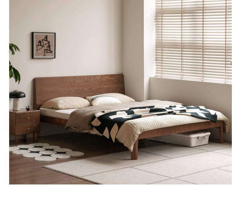 Oak Solid Wood Bed Modern