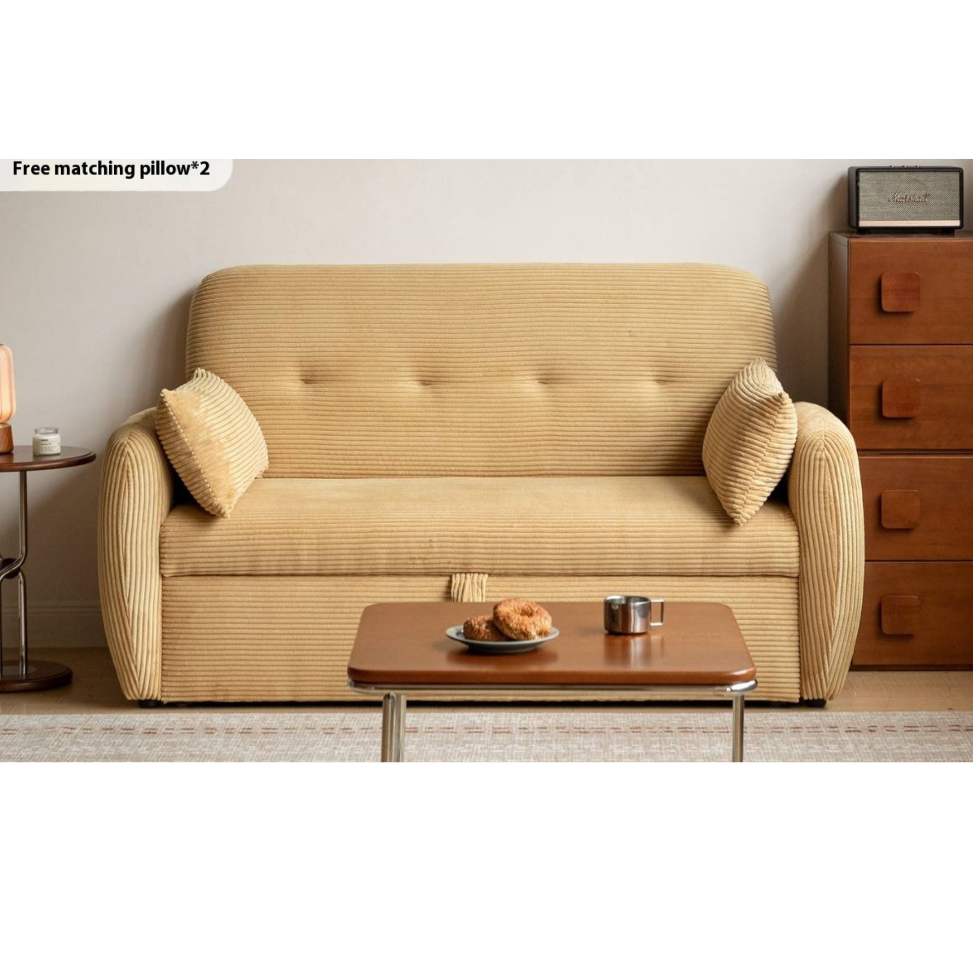 Fabric Retractable Modern Sofa Bed