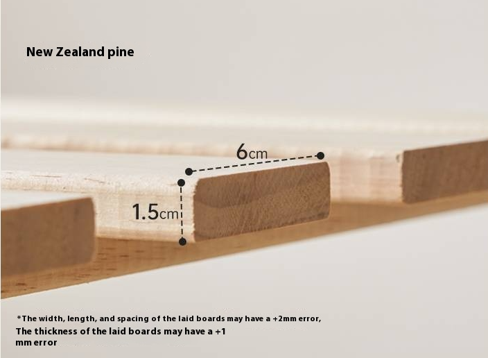 Poplar Solid Wood Luminous Bed Bauhaus Style