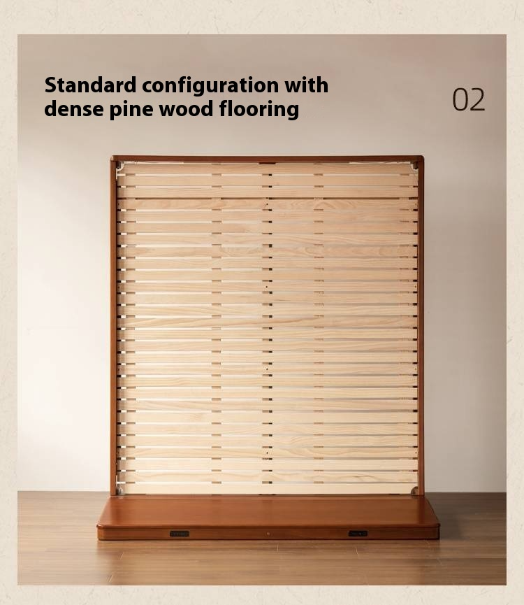 Poplar Solid Wood Multifunctional Luminous Bed