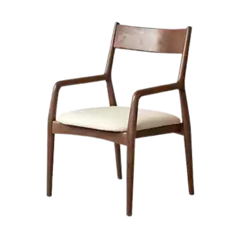 Black Walnut, Oak Solid Wood Retro Soft Pack Dining Chair