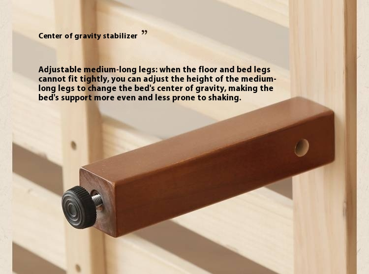 Poplar Solid Wood Multifunctional Luminous Bed