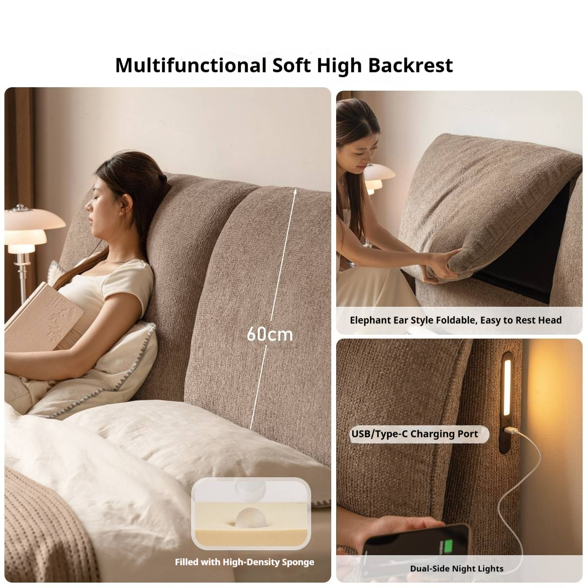 Fabric Soft Multifunctional Luminous Bed
